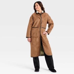 Women’s Faux Suede Long Coat